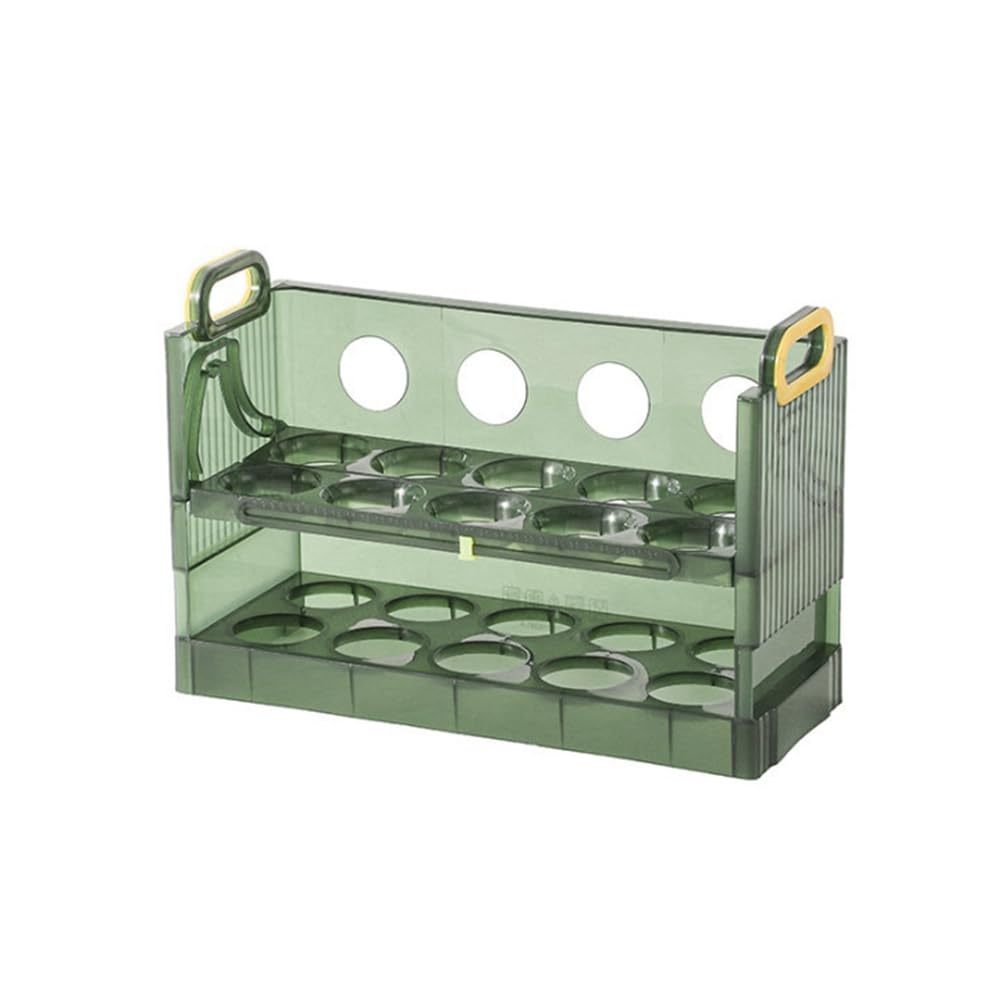 CTRLZS 20 Grids Egg Storage Box Egg Case Holder Large Capacity Egg Tray Organizer with Handle Egg Container for Refrigerator