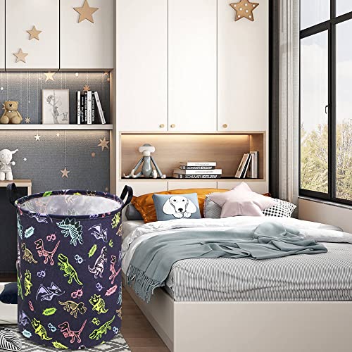 Ntaohamper Dinosaur Laundry Basket,Baby Boys Clothes Hamper With Handles,Waterproof Kids Toys Storage Bin,Collapsible Nursery Room Decor, Gift Basket(Dinosaur Bones) #TOP5