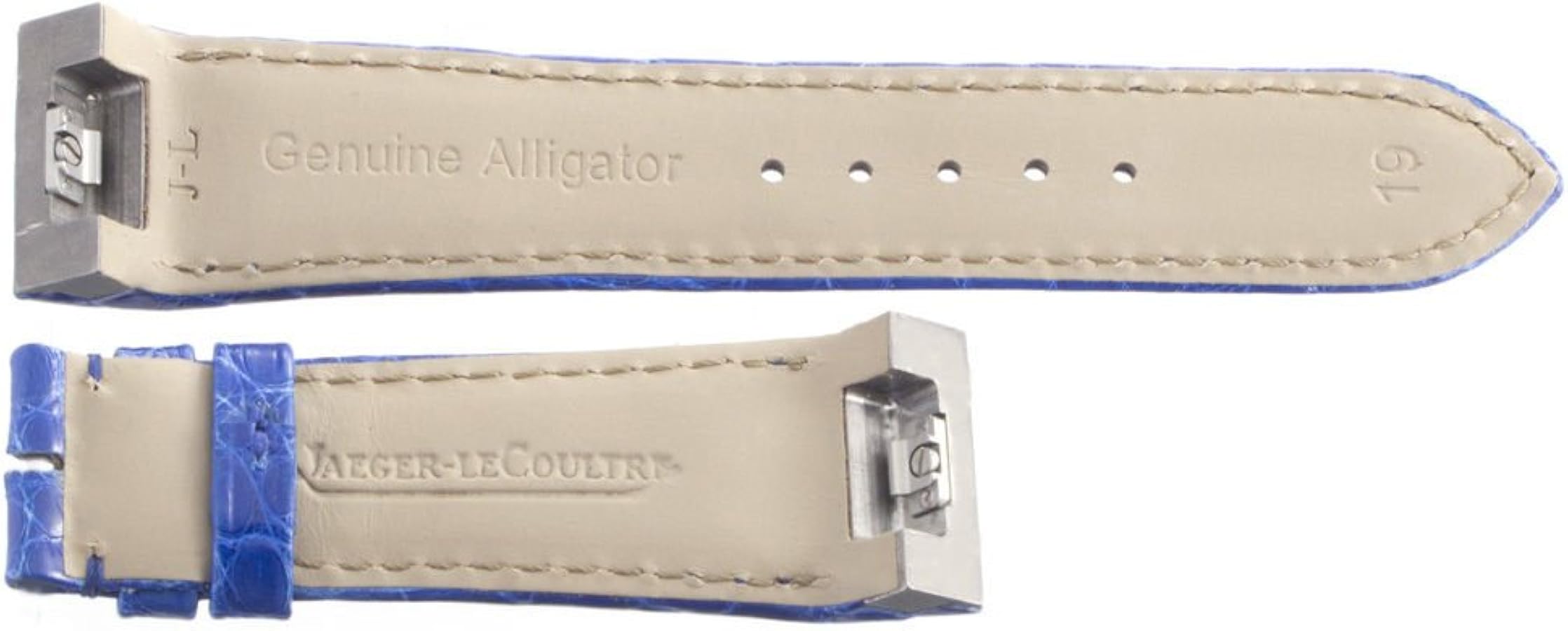 Jaeger LeCoultre Reverso OEM Blue Alligator Leather Watch Band