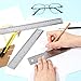 4 Pieces Metal Ruler 6+8+12+14 Inch Stainless Steel Metal Rulers with Cork Backing Non-Slip Straight Edge Rulers with Inch and Centimeters for Student School Office Drafting Tools