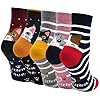 ZFSOCK Calcetines Divertidos Mujer Algodón: Patrón de Animados Animal Fantasía Tobilleros Cortos Coloridos Clásico Dibujos Perro Gato Navidad Año Nuevo Cumpleaños 5 Pares EU 35-42
