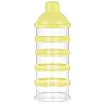 Accmor Formula Dispenser On The Go, 5 Compartments Stackable Formula Container for Travel, Baby Milk Powder Kids Snack Container, BPA Free