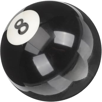 Billiard Ball 1 Piece Number 8 Made of Wear-resistant Resin Precise Calibrated Round and Balanced Durable Play Ball for Pool and Billiard Training