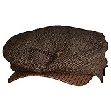 Guinness Brown Tweed Flat Cap-Large