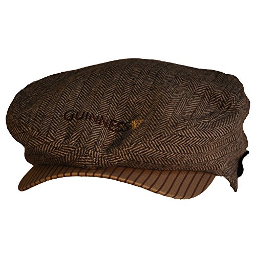 Guinness Brown Tweed Flat Cap-Large