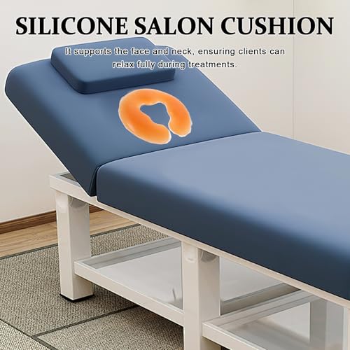 Coussin massage visage U silicone orange compact pour salon et voyage - 5