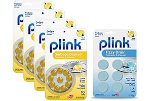 Plink Garbage Disposal Freshener and Cleaner with Fizzy Drain Tabs