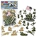 BMC WW2 Iwo Jima Plastic Army Men - 32 American and Japanese Soldier Figures