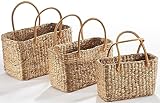 Voll im Trend - Unsere Handtaschen von Kobolo aus Wasserhyazinthe mit Lederhenkeln und aufwendig geflochtenem Muster sind das perfekte Accessoire für Ihren Sommerlook
