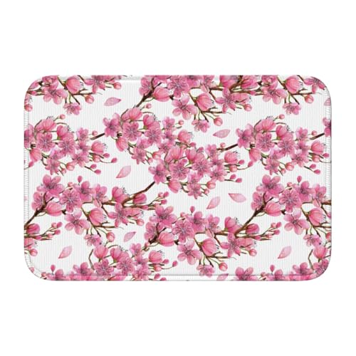 玄関マット 和柄 和風 さくら 花柄 足拭きマット バスマット 滑り止め 吸水 速乾 お風呂マット おしゃれ かわいい 吸水速乾 厚手 防音 業務用 家庭用 40×60cm