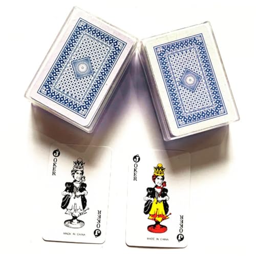 SOIMISS 6 Sätze Miniatur Pokerkarten Kindgerechte Spielkarten aus Kunststoff Kompakt und Vielseitig für Kindergeburtstag Partyspiele Reisen Picknick und Familienspiele Blaues Design – Bild 3