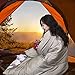 Oreilet Backpacking Sleeping Bag 32.4oz, with Hat, Soft and Breathable, 2 Way Zipper and Hook, Update Hollow Cotton, for 3-4 Season Camping, Hiking Kids & Adults