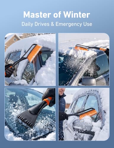 AstroAI 40" 2-in-1 Detachable Snow Brush & Ice Scrapers for Car Windshield - image 9