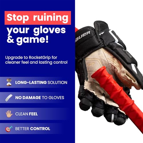 Alternative au ruban pour hockey ROCKETGRIP grip de crosse durable perforé