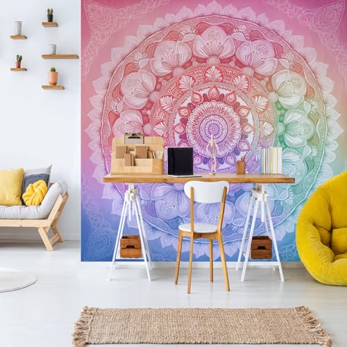 Papier peint bohème vintage pour masquer les défauts d'un mur
