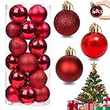 【Decoración ideal】 Estos bolas de navidad personalizadas son de colores brillantes y se pueden utilizar para decorar un árbol de Navidad, guirnaldas o mesas de comedor para darle un ambiente navideño fuerte.