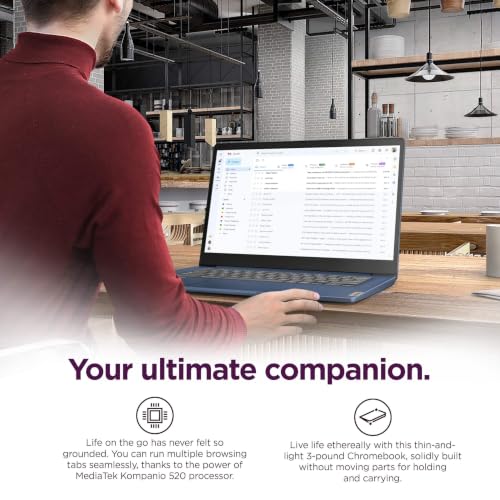 Image of Lenovo Chromebook 14 Touchscreen Laptop, MediaTek Kompanio 520, 4GB, 128GB