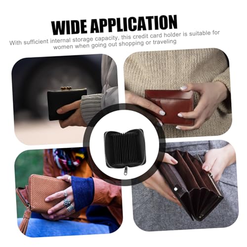 Homoyoyo Accordion Zipper Card Holder for Women Compact Wallet Organizer RFID Blocking Credit Card Case Stylish Purse for Girls Small Zippered Clutch4