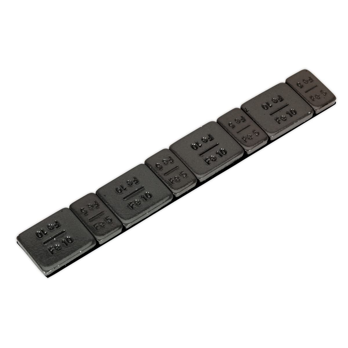 Sealey WWSA510B Zinc Plated Steel Adhesive Wheel Weight 5/10g Strip of 8 50 PACK