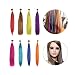 Gobesty Extensiones de Colores, Extensiones de plumas de cabello de 15 pulgadas...