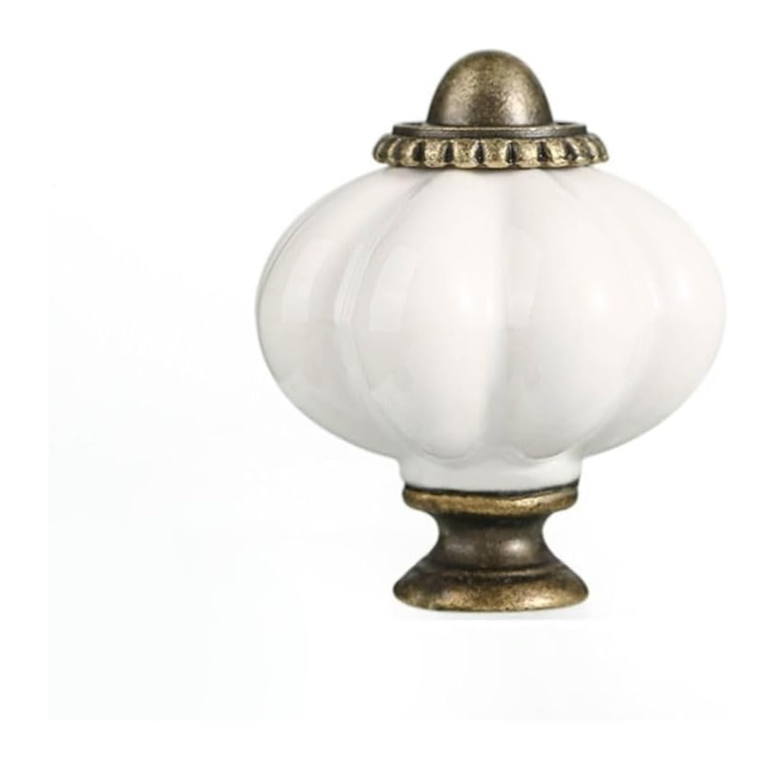 Opeximatun Style2 Drawer Knobs, Retro Single Hole Ceramic Pumpkin Handle Round Vintage Cabinet Knob European Style(Style2)