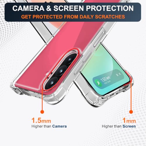 Image of CEDO Cover for Samsung Galaxy M47 / A27 (5G) | Camera Protection Shockproof Bumper-Edge | 360 Degree Protection Acrylic Crystal Clear TPU+PC | Transparent Back Case Backcover (Transparent)