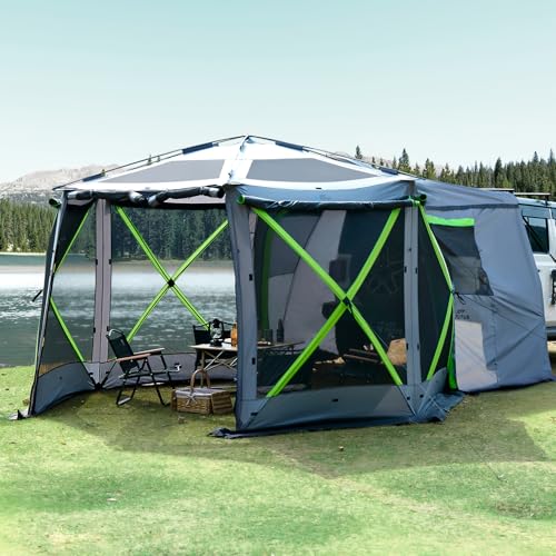 JOYTUTUS Dual-Use Pop up SUV Tent for Camping, 11x11 FT for...