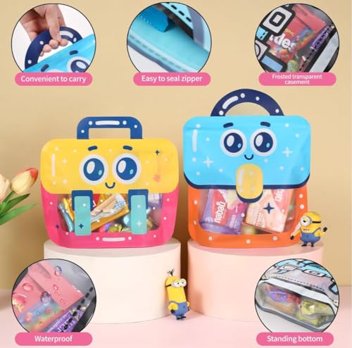 Image of VRB Dec 24pcs Foil Guddy bags, return gift bags for kids birthday, Happy Birthday Party Return Gift Bags For Boys and Girls. (24 Pcs Cute Eye Bag Seal Design)