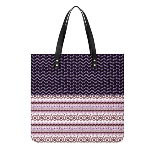 Tote bag voyage femmes rayures florales roses : sac bandoulière shopper