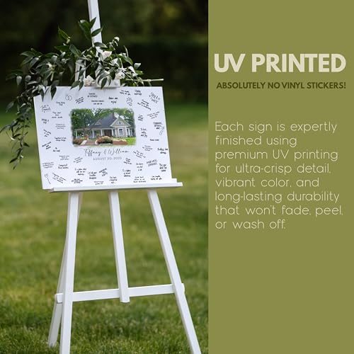 Personalized Wedding Guest Book Alternative with Custom Photo, Couple's Names, and Date for Unique Guest Messages - Image 5