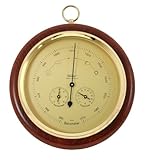  fischer Barometer Messing 110 x 84 mm, Holz, Mehrfarbig, Einheitsgröße