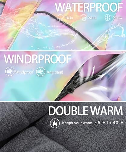 Image of Hiheart Boys Girls One Piece Snowsuit Waterproof Ski Snowboard Coverall