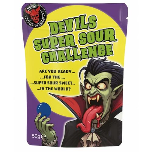 Devils Super Sour Challenge Candy Extreme Sour Sweet Gift Box (3 Pack) | Fun Party Challenge Sweets for Kids & Adults | Halloween Christmas & Birthday Gag Gift