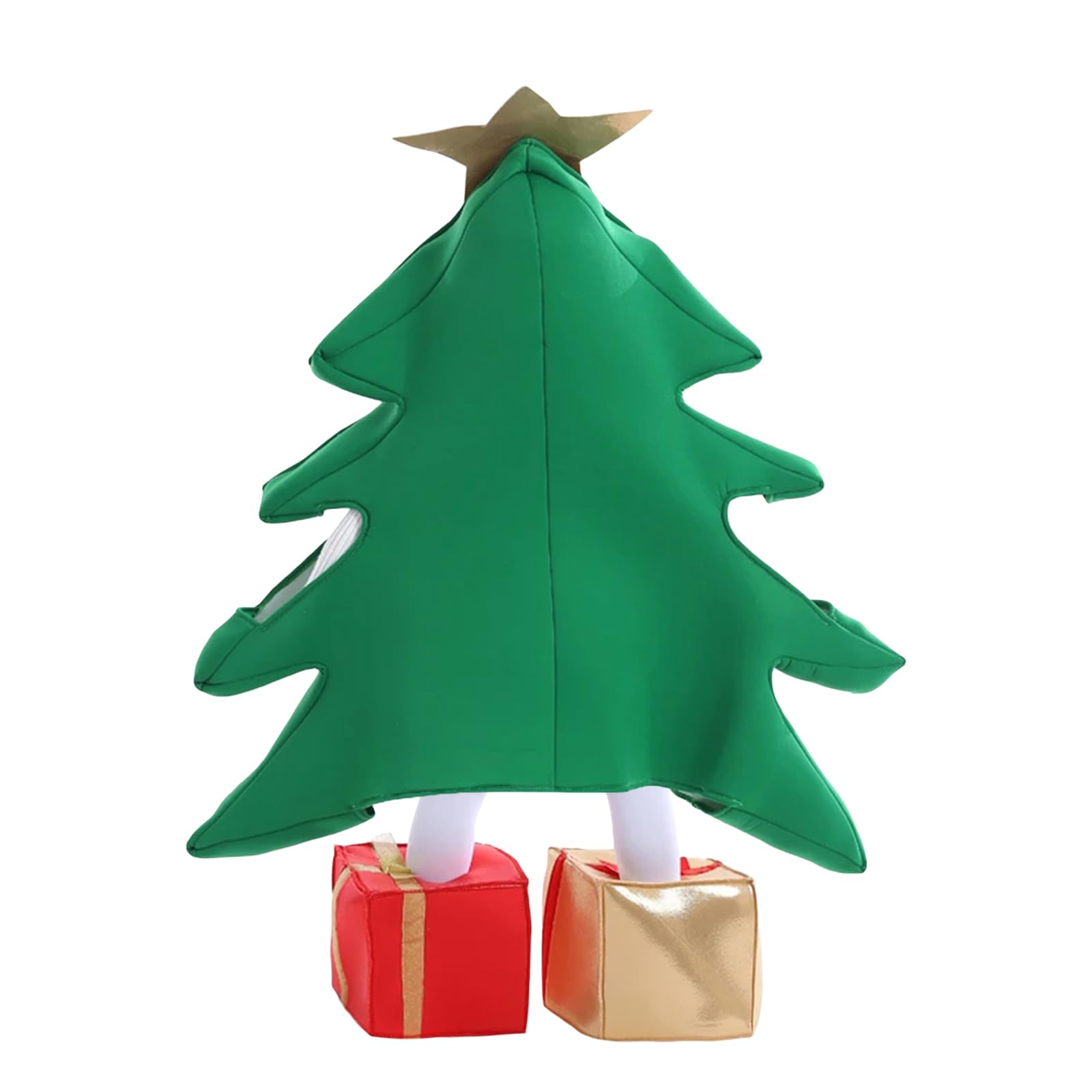 WWAYBEI Christmas Tree Costume Kids Green Christmas Tree Dress with Present Shoes Covers for Cosplay Role-Playing Party Fancy Dress Outfit (Green - Image 4