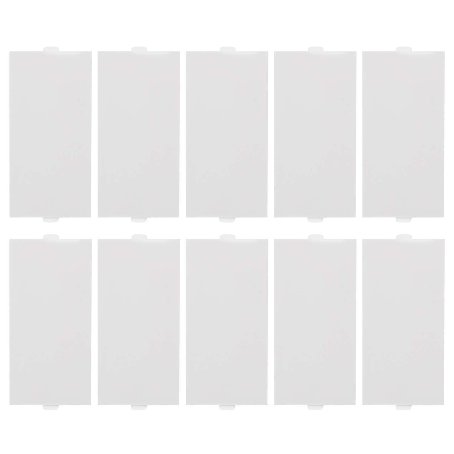 CONA Polycarbonate 9356 Status Modular Blanking Glossy Finish Plates Switch Cover (Small, White) - Pack of 10
