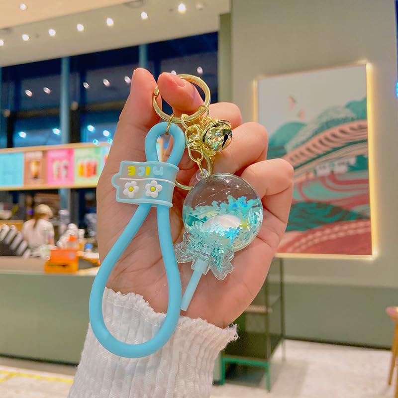 Amazon.co.jp: ロリポップ流砂入油液体キーホルダーアクリル