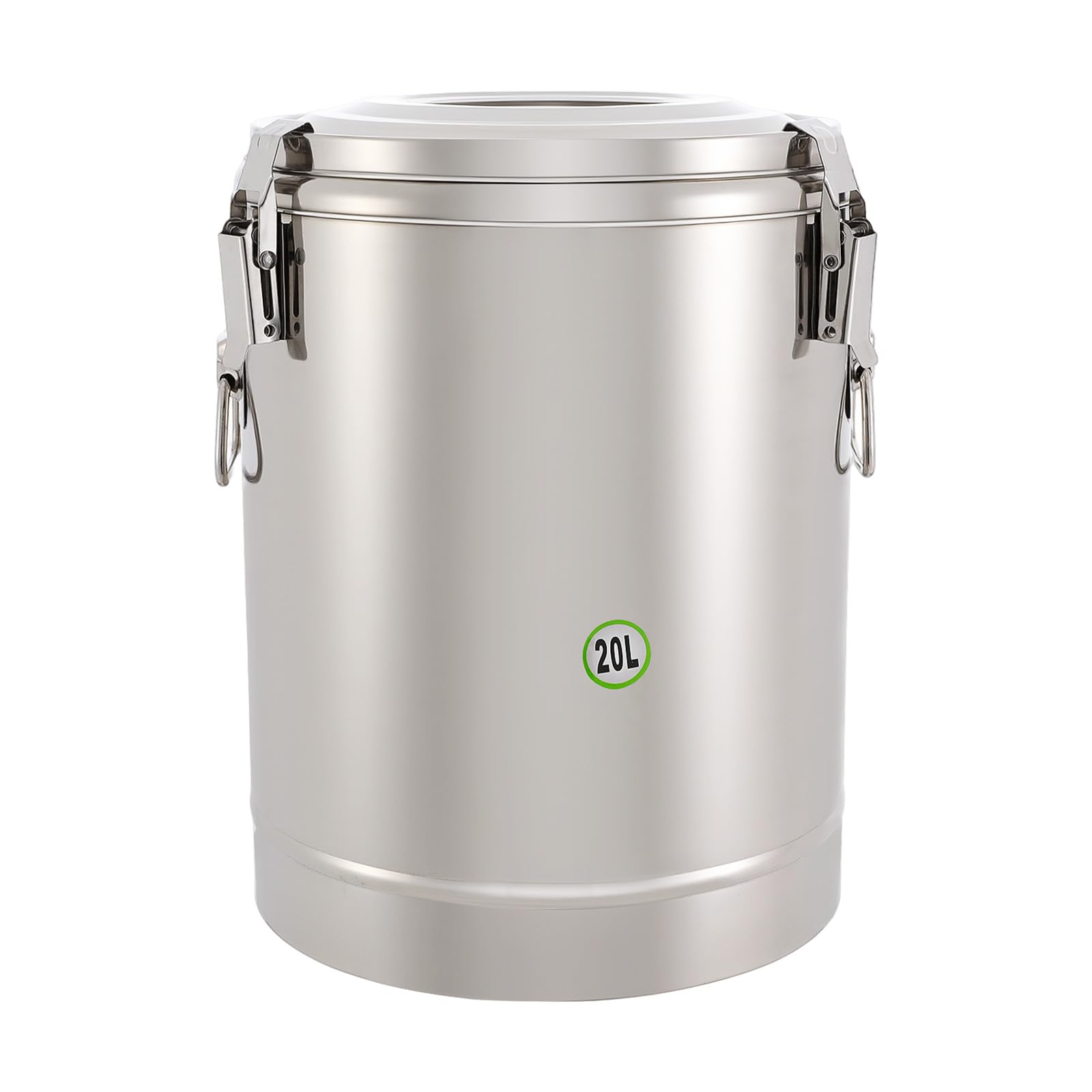 Thermobehälter 20 L Edelstahl Isoliert mit Deckel und Griffen 12 h | Drei Verschlüsse sorgen für sicheren Transport, ideal für Restaurants, Hotels, Kantinen und Veranstaltungen