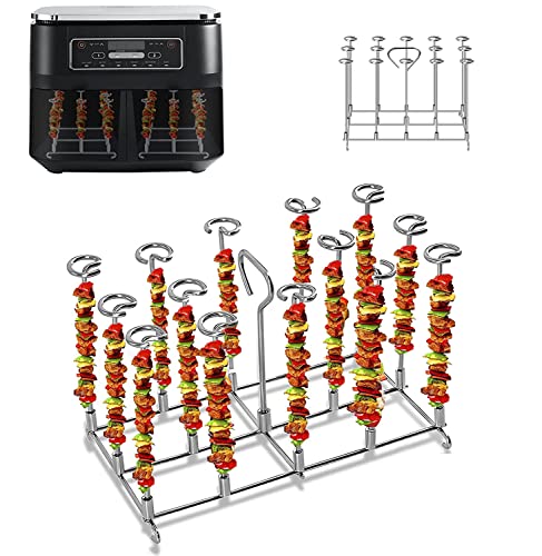 PRETYZOOM Spießständer Mit 2 Spießen - Vertikaler Grillständer Für Brasilianisches Grillen