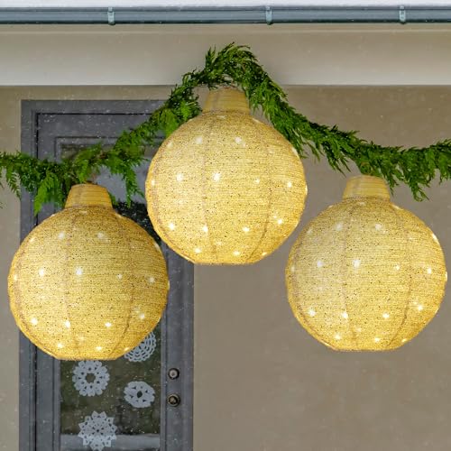 Best Choice Products 3pc Lighted Pop-Up Outdoor Hanging Christmas Ornament