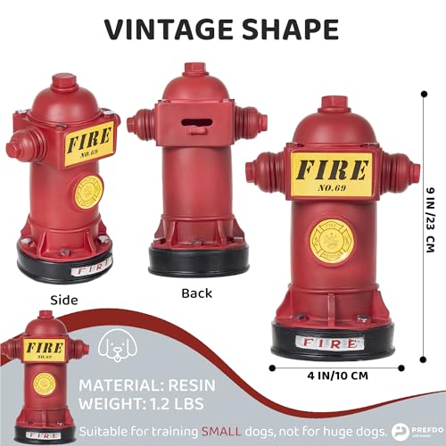 Borne de propreté pour chien en résine rouge rétro durable - 3