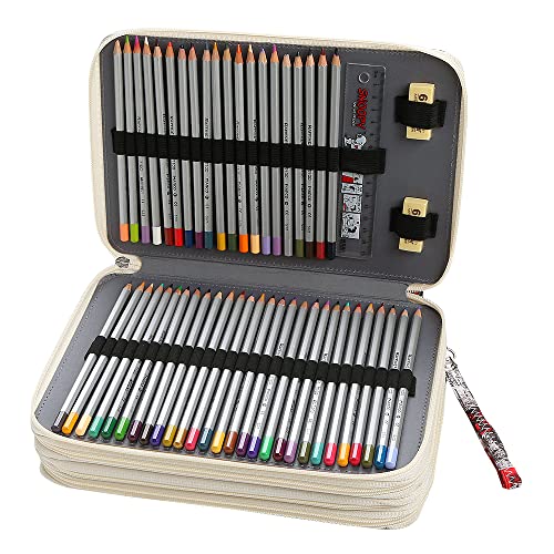 Image of 216 Slots Pencil Case Organizer w /Removal Handle Strap