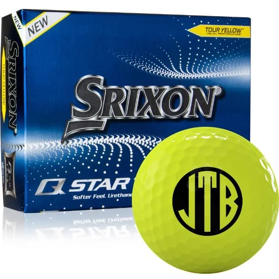 Srixon 2022 Q-Star Tour Yellow Monogram Golf Balls