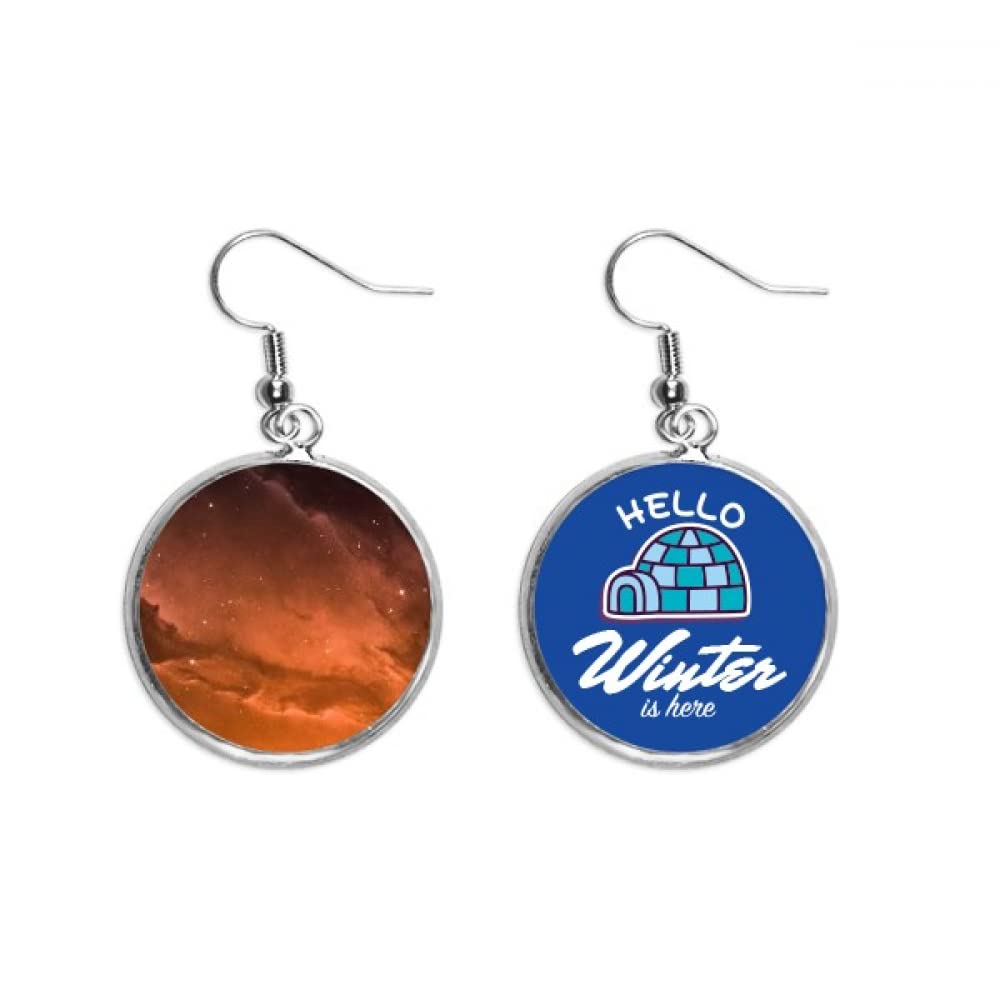 Pendientes nubes rojas ligeros para orejas sensibles invierno 5