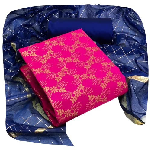 Women's Cotton Blend Woven Unstitched Salwar Suit Dress Material