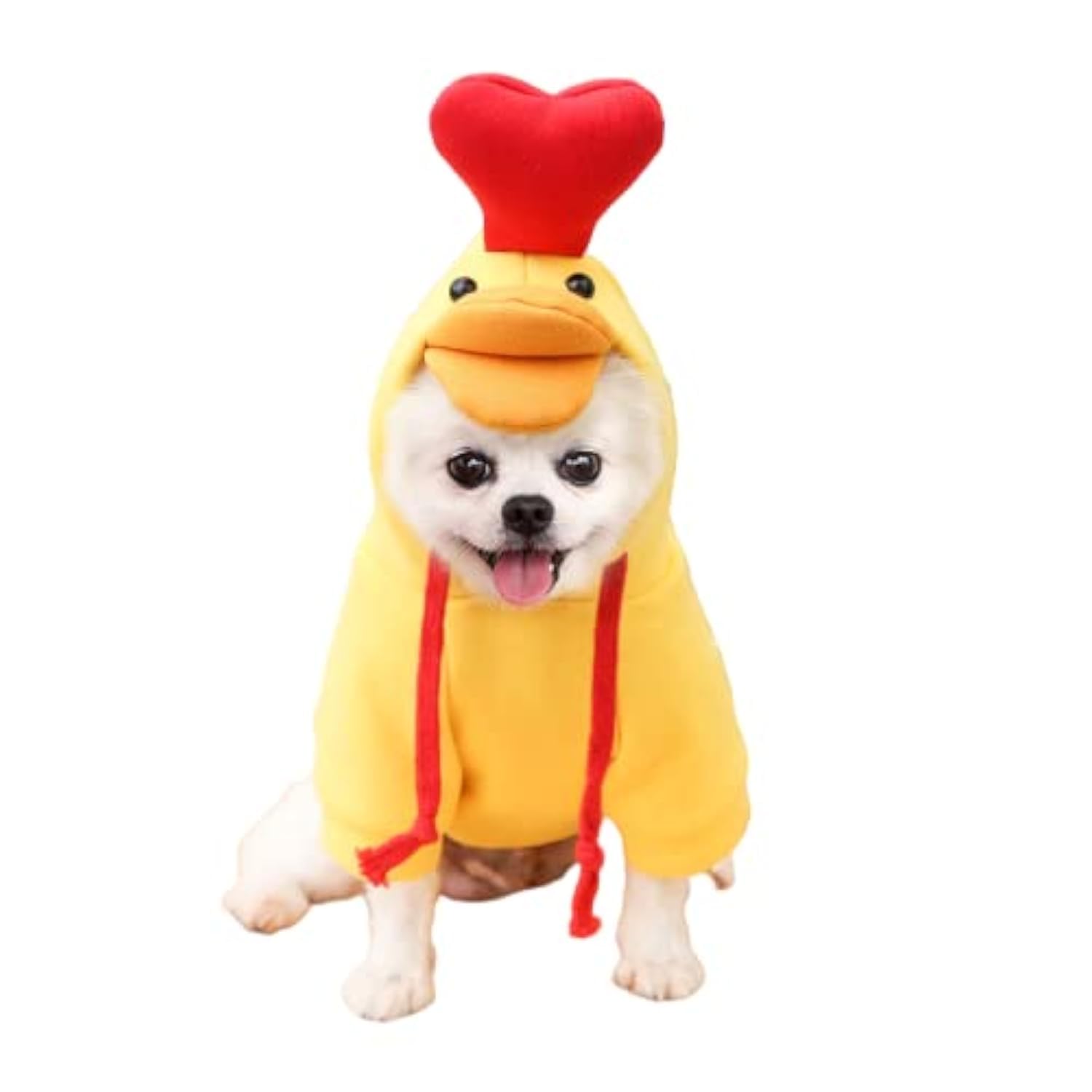 Warm Dog Winter Clothes Cute Fruit Dog Coat Hoodies Fleece Pet Dogs Costume Jacket for French Bulldog Chihuahua Ropa para Perro(5 Yellow Duck,XS)