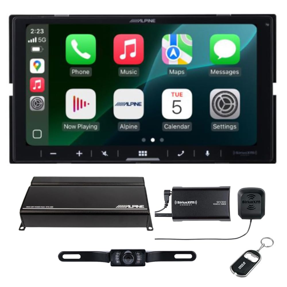 Alpine iLX-W770-M 6.75" Shallow Chassis Double-DIN Capacitive Touchscreen Digital Multimedia Receiver with SiriusXM Tuner, License Plate Camera and Amplifier