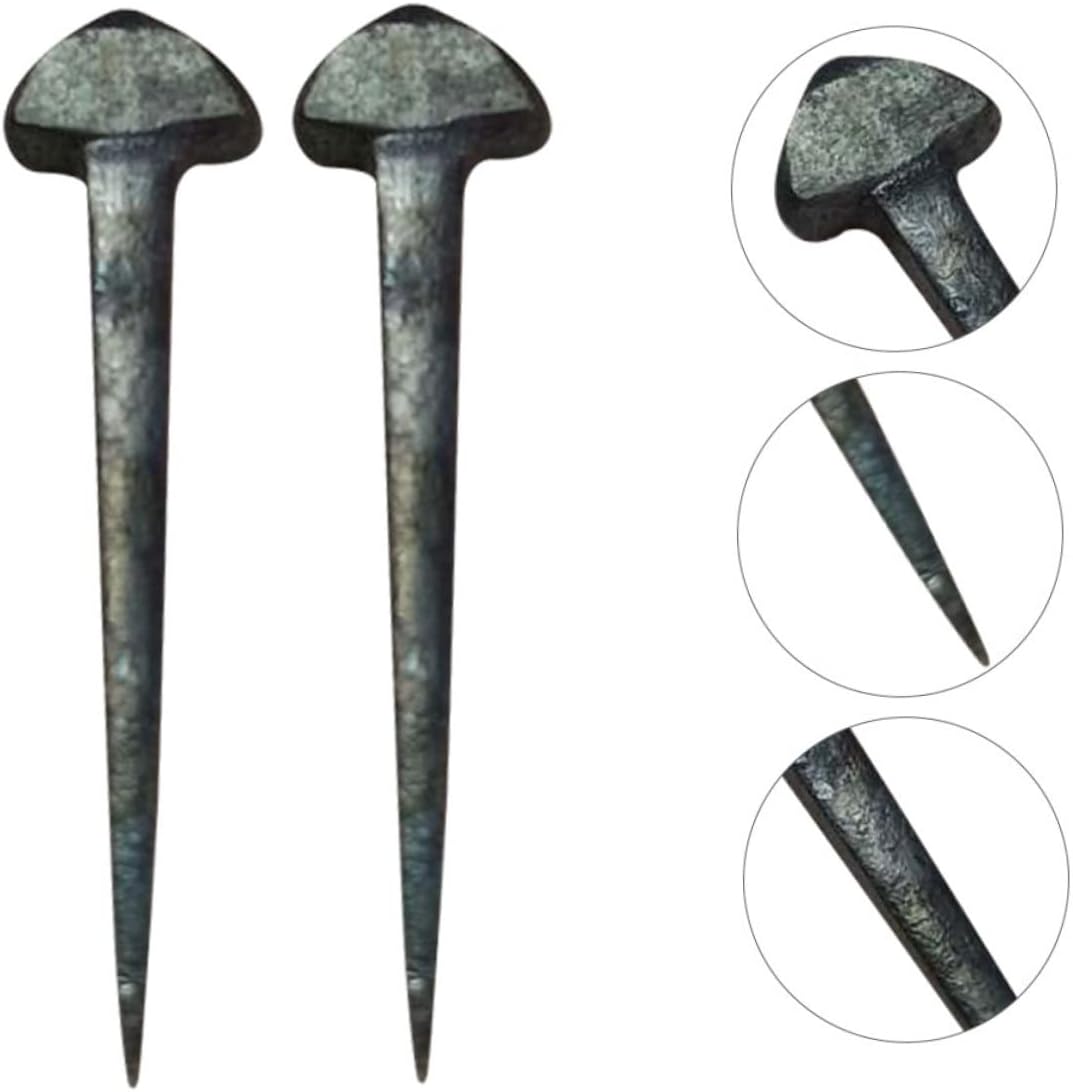 Kisangel 50Pcs Iron Horseshoe Nails Set Professional Hoof Nails for Horse Equipment Portable Horseshoe Tools Sturdy Hoof Accessories for Sturdy
