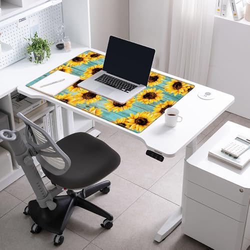 Image of 36 x 24 Mouse Pad Extra Large Desk Mat Gaming Mousepad Sunflower Oversized Desk Pad Huge Giant 4XL Computer Mat for Girl Women Work