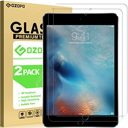 Gozopo Pellicola Protettiva Compatibile Con Ipad Mini 5, Mini 4 (7.9 Pollici) Modello 2019/2015, Vetro Temperato - 2 Pezzi