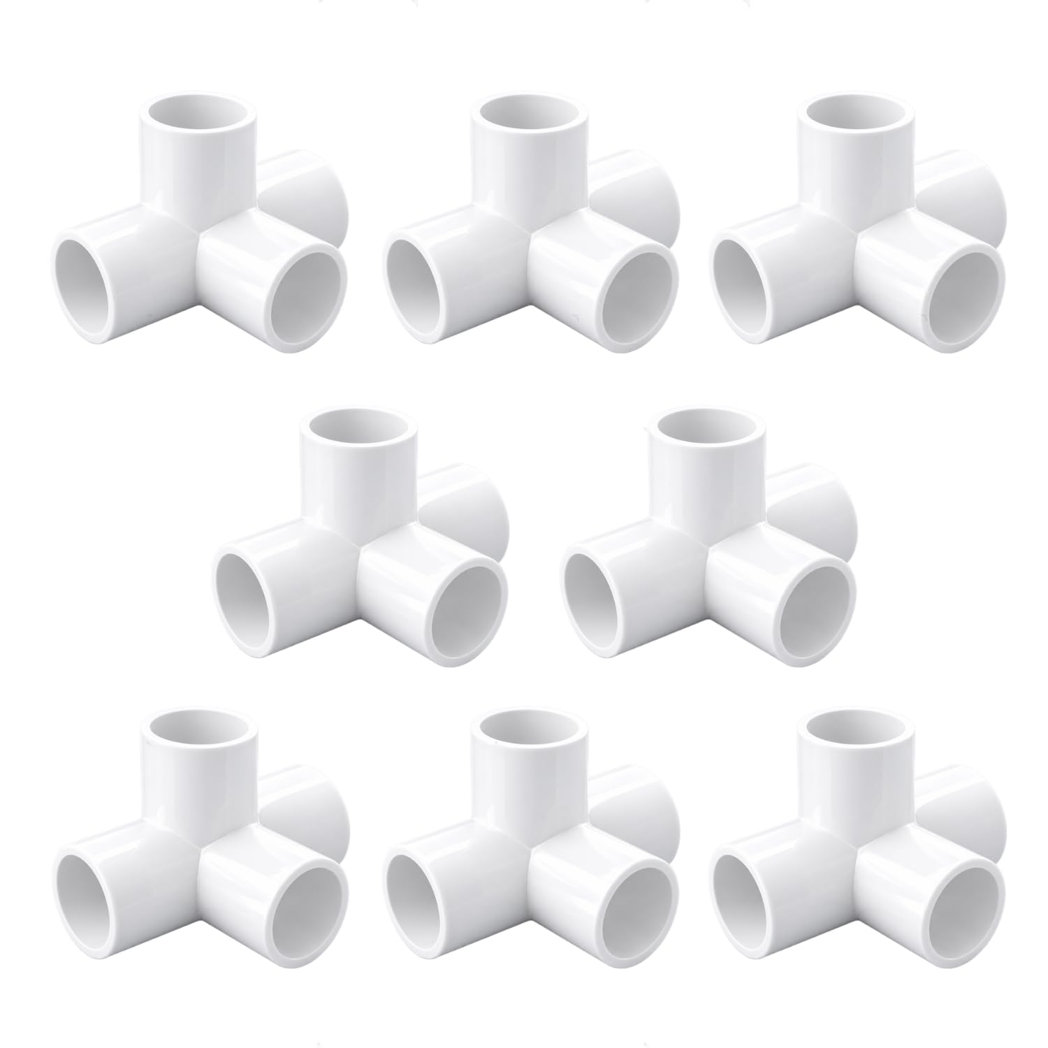 Aitchcy 4 Way PVC Elbow for 20mm to 21mm Outer Diameter Pipes Only | Heavy Duty 4 Way Connector for Furniture & DIY | 4 Way PVC Pipe Joint (Not for CPVC or 23mm+ OD Pipe) (Pack of 8)-image-43